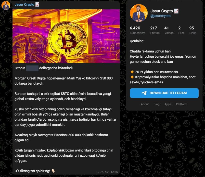 Проект Jasur Crypto